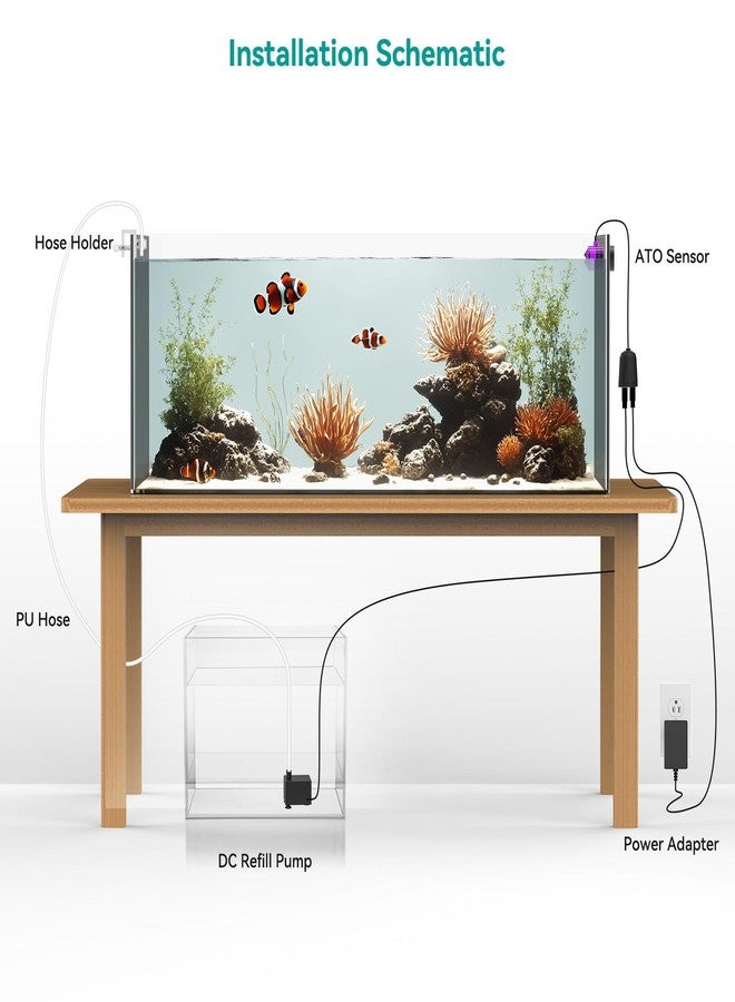 ATET Auto Top Off System ATO Saltwater Aquarium,Water Top Off System for Aquarium,Reef Tank＆Fish Tank- Purple - Image 2
